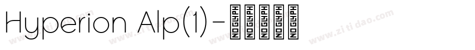 Hyperion Alp(1)字体转换